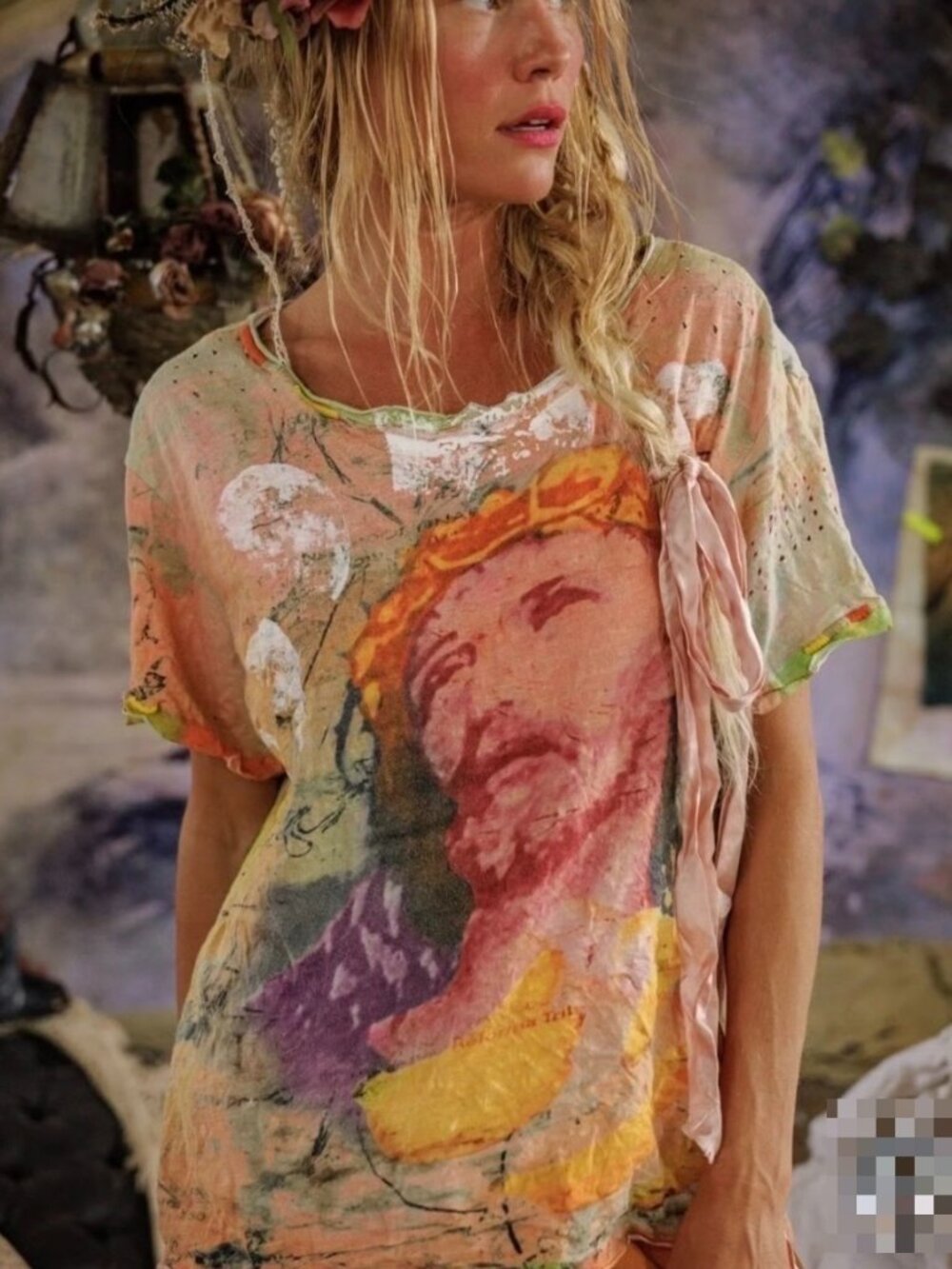Magnolia Pearl Jesus Wept Moon Phases Tee